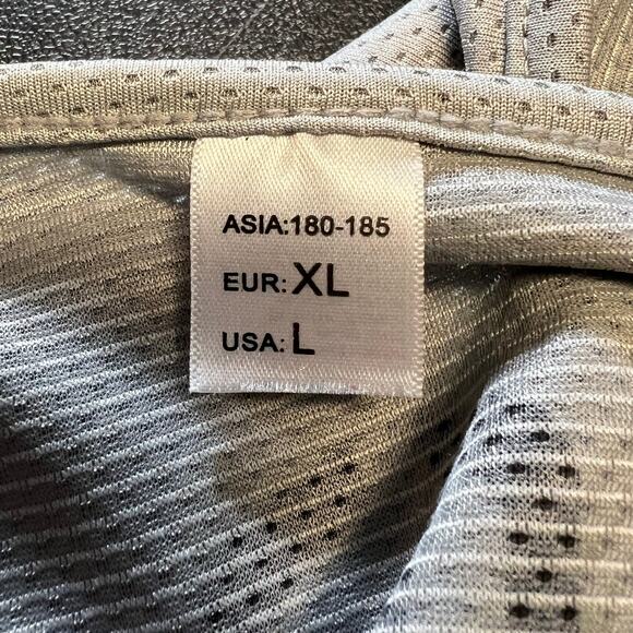 Neleus Gray and Black Dry Fit Logo Mesh Muscle Tank Top Mens Size L - Picture 3 of 6